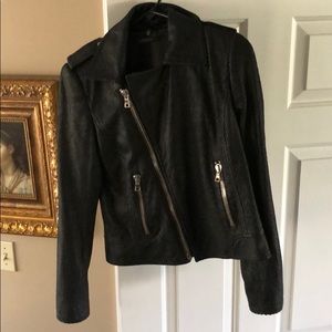 Elie Tahari  black bomber jacket